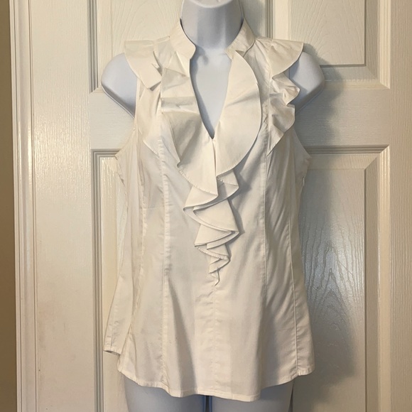 Express Tops - Express Ruffled Dress Shirt